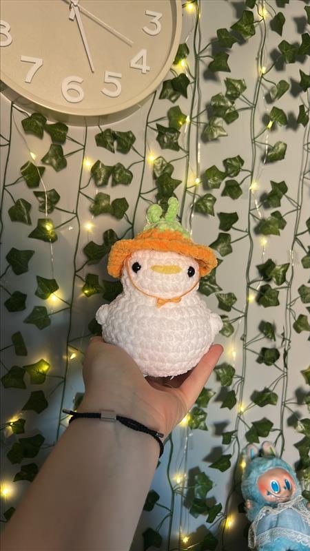 Duck in Pumpkin Hat