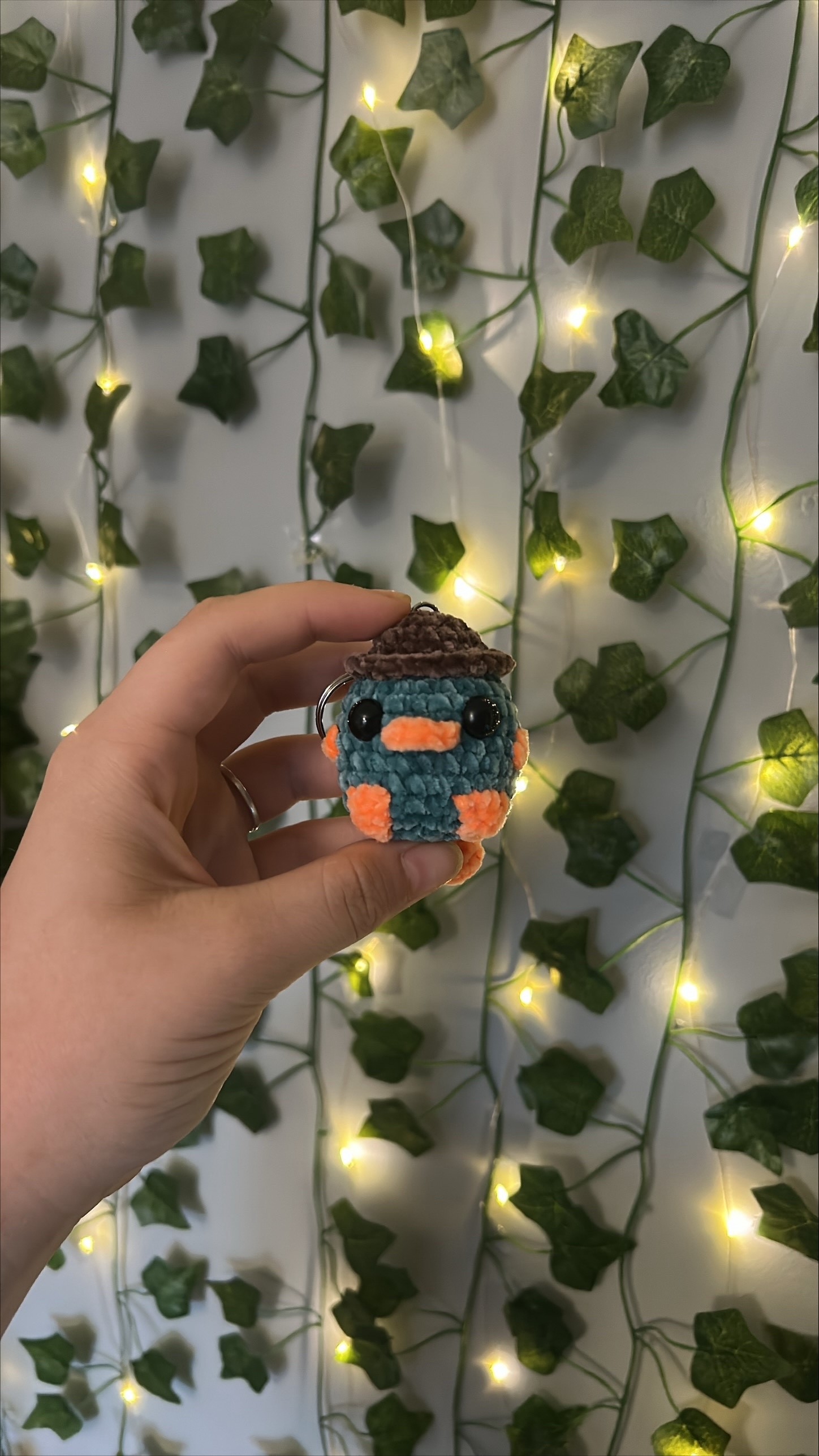 Perry the Platypus Crochet Keyring