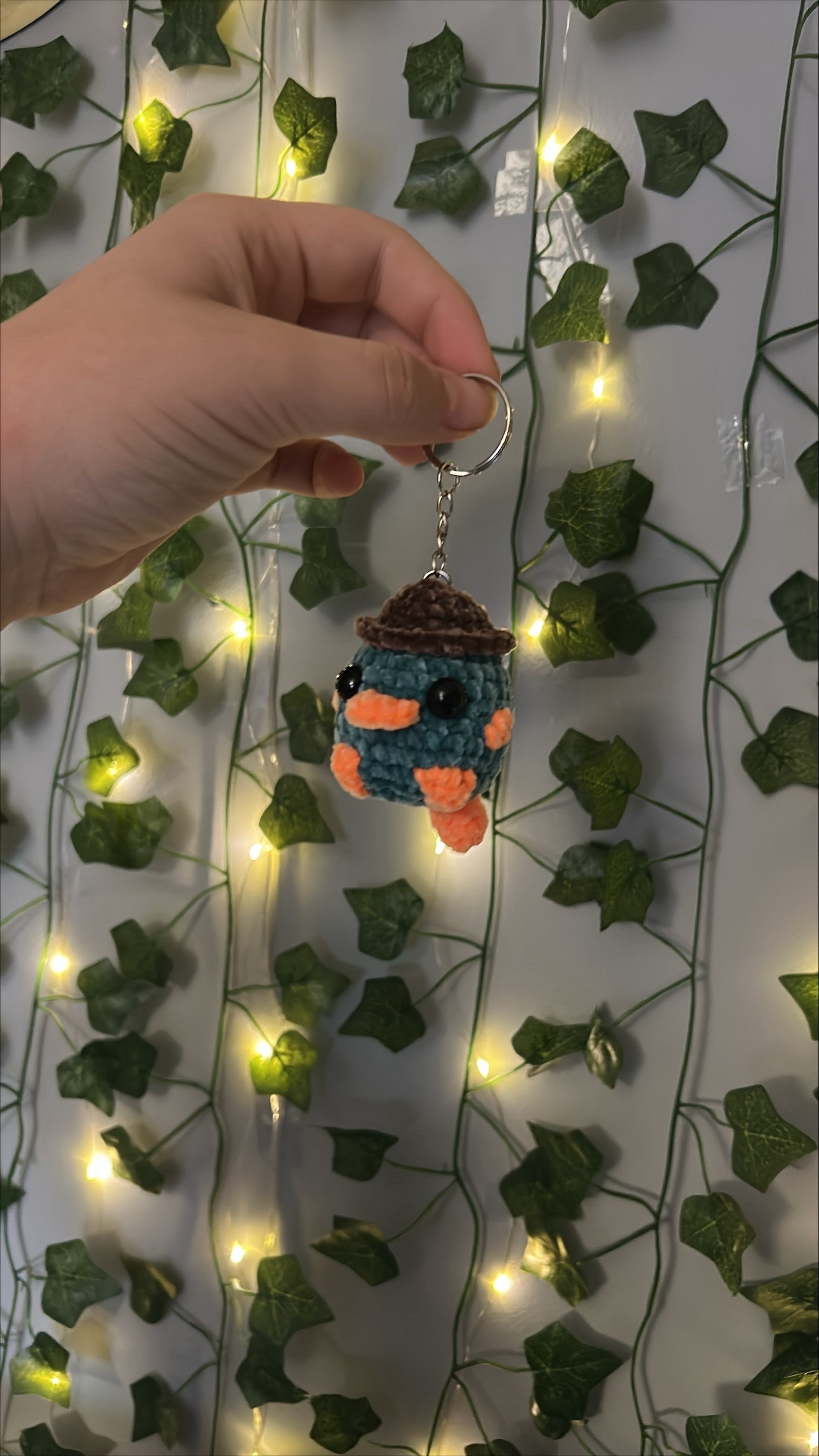 Perry the Platypus Crochet Keyring