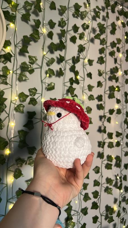 Duck in Strawberry Hat